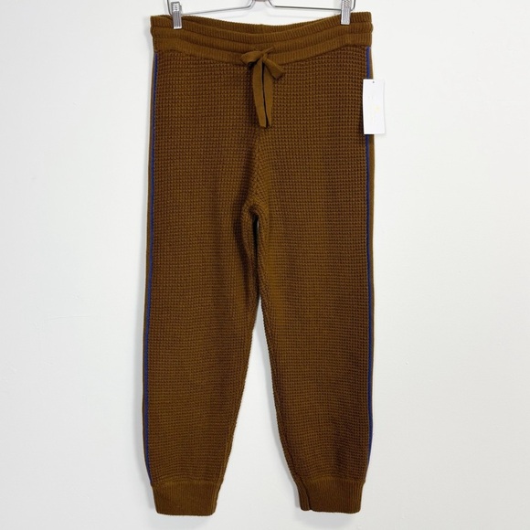 Spiritual Gangster Pants - Spiritual Gangster Waffle Jogger Pants Womens Large Brown Knit High Rise